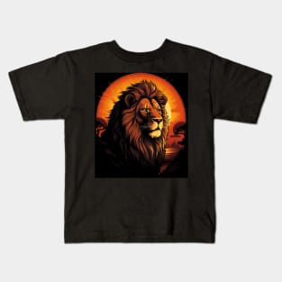 Lion Sunset Kids T-Shirt